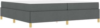 vidaXL Vidaxl - Cama Tipo Box Spring Con Colch&oacute;n Gris Oscuro 200 X 200 Cm Tela