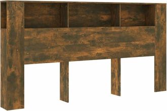 vidaXL Armario cabecero roble ahumado 200x18,5x104,5 cm Vidaxl