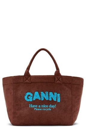 Ganni XXL Beach Resort Shopper in Chicory Coffee at Nordstrom