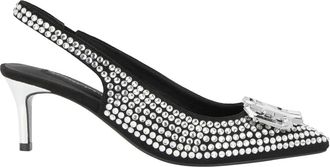 Philipp Plein Zapatos Slingback de Ante con Strass H55 G&oacute;tico - Shoes - Mujer - Gris - 36 EU
