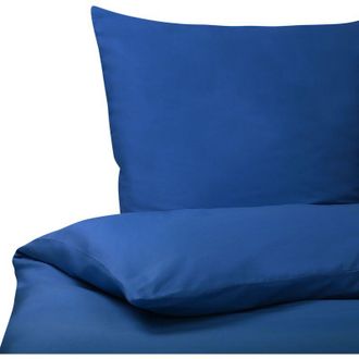 Beliani Conjunto De Fundas De Algod&oacute;n Azul Edred&oacute;n Funda De Almohada 220 X 240 Cm Moderno Elegante Dormitorio Harmonridge