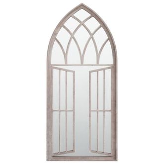 Berkfield Home Garden Mirror Sand 100x45 cm Iron for Outdoor Use in Beige