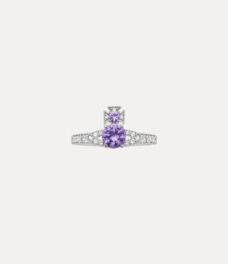 Vivienne Westwood Ismene Ring Platinum-lavender-white-cz Platinum-lavender-white-cz Unisex
