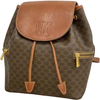 Celine Brown Pvc Backpack (Pre-Owned)