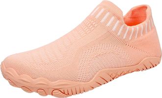 Generic Mens Water Shoes Fly Woven Slip On Shoes Non-Slip Quick Dry Barefoot Beach Swim Shoe, Breathable Mesh Lining Wide Fit Aqua Shoe with Air Cushion Comfo