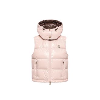 Moncler Moncler Niverolle Short Down Vest, Women, Pink, Size: 00