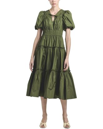 Derek Lam Philippa Balloon Sleeve Maxi Dress