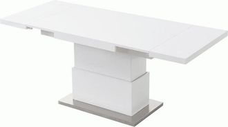 Vente-Unique Tavolino 2 in 1 Sollevabile ed estensibile MDF laccato Bianco LAURIA