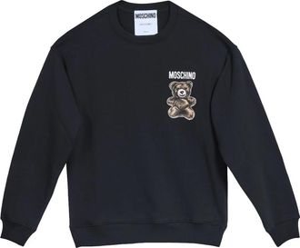 Moschino Zwarte Teddy Adrian Sweatshirt - Heren - Sweatshirts - Zwart - L - Katoen - Hoodies & sweatvesten