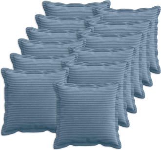 vidaXL Funda De Almohada 12 Uds. Houten Azul 45 X 45 Cm Pana Vidaxl