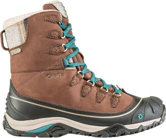 Oboz Footwear Womens Sapphire Insulated Bdry Winter Shoes In Chestnut/hydro