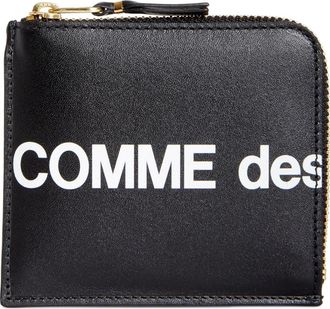 Comme Des Garçons Huge Logo Half-Zip Wallet in Black at Nordstrom