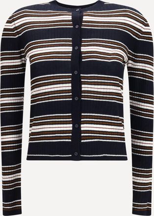 Max Mara Striped silk and wool Cardigan Female L