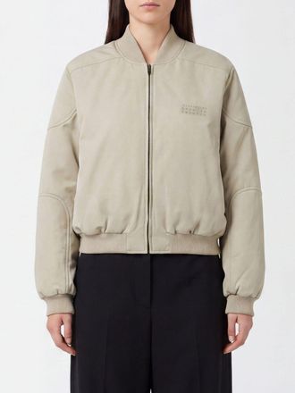 Maison Margiela Cropped Cotton Twill Bomber Jacket with Logo