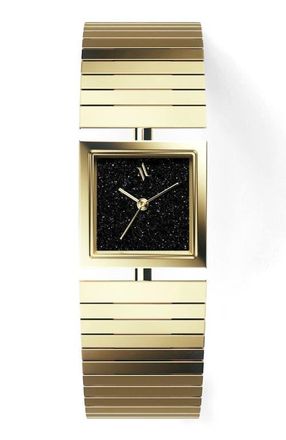 Vanna Linea Gemstone Watch in Black Sandstone-Gold at Nordstrom