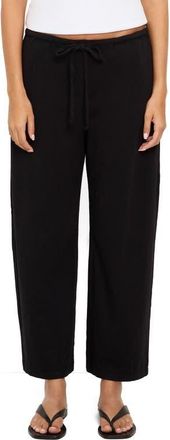 Michael Stars Liana Tie Waist Barrel Leg Pants in Black at Nordstrom, Size X-Small