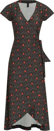 Lygia & Nanny Abito midi Falc&atilde;o con scollo a V - Nero