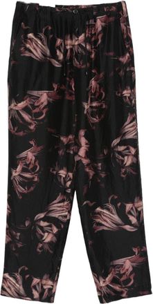 Dries Van Noten Relaxed-Fit Floral Print Trousers