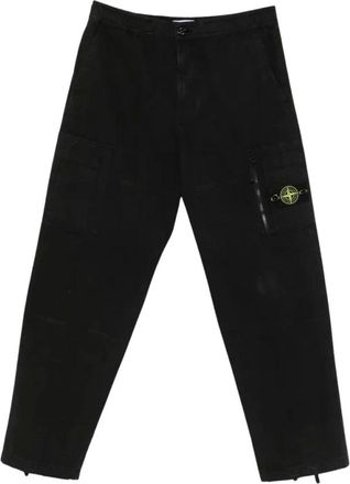 Stone Island Heren, Broeken, Zwart, Maat: W36 Katoen