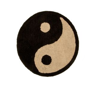 Really Nice Things Alfombra de algodón estampado ying yang 140
