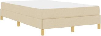 vidaXL Cama Tipo Box Spring Crema, Marr&oacute;n 120 X 200 Cm Vidaxl