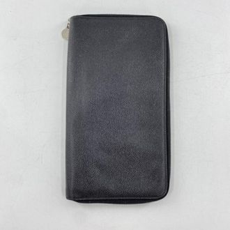 Bulgari Black Leather Long Wallet (Bi-Fold) (Pre-Owned)