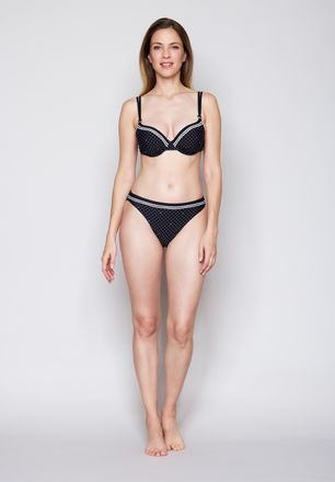 Joop Bikini-Hose JOOP Brismar Beach, Damen, Gr. 34, N-Gr, schwarz beauty aop, Obermaterial: 83% Polyamid, 17% Elasthan, Badehosen Bikini-Hose