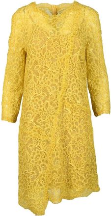 Ermanno Scervino Lace Dress Cotton Polyamide Viscose - Yellow