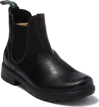 Eastland Baja Faux Shearling Lined Chelsea Boot in Black at Nordstrom Rack, Size 6.5