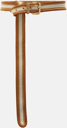 Etro Cintura a righe con pelle