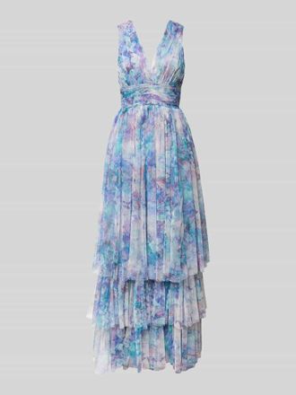 Lace & Beads Cocktailkleid im Stufen-Look in Rosa, Gr&ouml;&szlig;e XXS