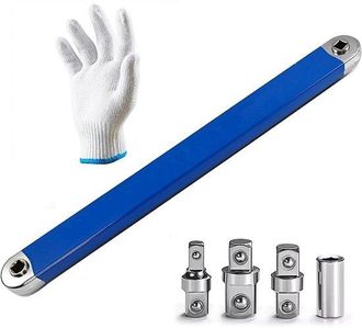 OEM Extensi&oacute;n En &Aacute;ngulo Recto, 38 Cm (15 Pulgadas), Acero Al Carbono, Incluye Guantes Y Es Compatible Con Llaves De Vaso De 1/4, 3/8 Y 1/2