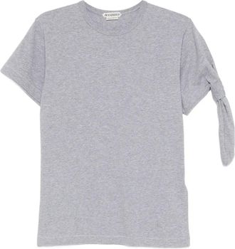 J.W.Anderson T-shirt met geknoopt detail en ronde hals - Grijs