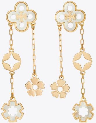 Tory Burch Womens Forget Me Not Linear Earrings, One Size