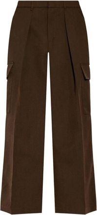 Burberry Wide-Leg Pleated Cargo Trousers, Brand Size 6 ( US Size 4 )