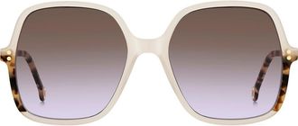 Carolina Herrera 56mm Butterfly Sunglasses in Ivory at Nordstrom Rack