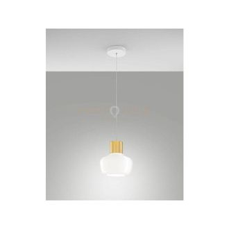 Fabas Luce Kino sospensione bianca a led 3000K - 12W - 1300 lm dimmerabile