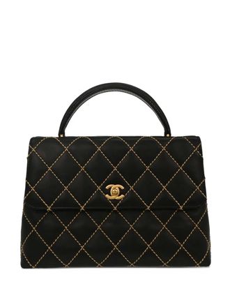 Chanel 2004-2005 Kelly CC turn-lock tote bag - women - CALFSKIN - One Size - Black