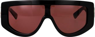 Gucci Rechthoekige Zonnebril met Montuur - Dames - Zonnebrillen - Zwart - ONE Size - Accessoires