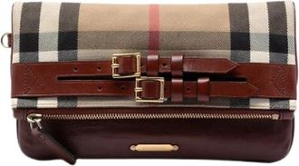 Burberry Pre-owned Canvas Clutch - Dames - Vintage Clutch - Veelkleurig - ONE Size - Leer - Vintage