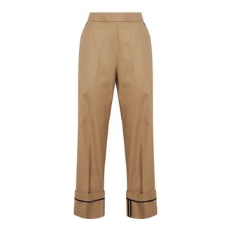 Herno Wide Trousers, female, Brown, Size: XS Trousers in Dean