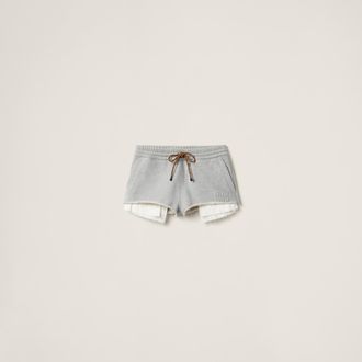 Miu Miu Cotton fleece shorts