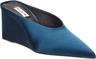 Alaia Alaia Cube Silk Wedge Mule