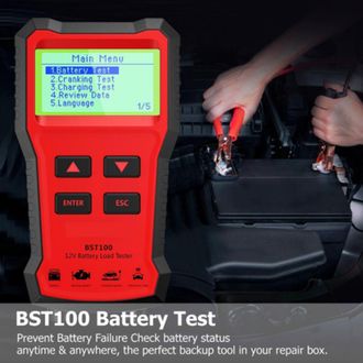 Infinite Probador De Bater&iacute;as De Coche Bst100, Analizador Profesional De 6-12 V Para Carga, Arranque Y Estado De La Bater&iacute;a