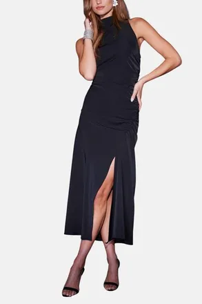 Bishop + Young Elle Halter Dress in Black at Nordstrom, Size Medium