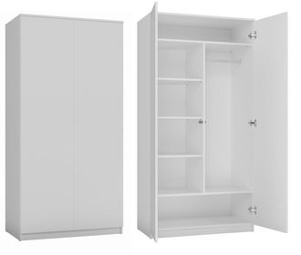 OEM Armario Blanco Mate De 90 Cm Con Sistema Tip-on - Armario Moderno Para Dormitorio, Oficina O Recibidor