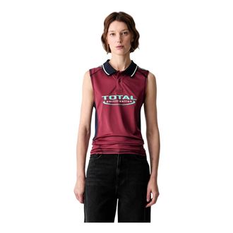 Martine Rose Gilet da calcio aderente elasticizzato - - Tops - Donna - Rosso - S