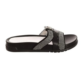 Liu Jo Sliders, female, Black, 2 UK, Slipper-style Sandals with Original Design and Sparkles