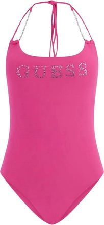 Guess Logo Badpak met Verwijderbare Vulling - Dames - Badpakken - Roze - S - Polyester - Badmode
