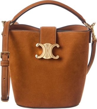 Celine Celine Louise Mini Leather Bucket Bag